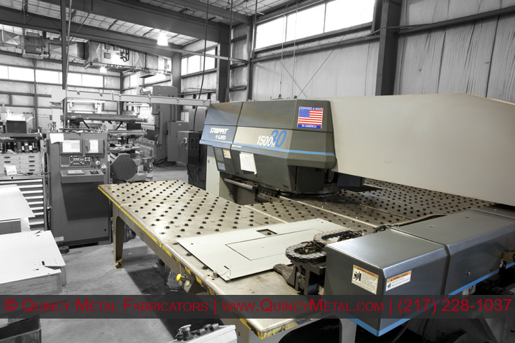 A Strippit 1500H High Precision Press Brake, one of four at Quincy Metal Fabricators